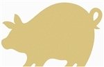 Pig Outline Laser Cut Out Unfinished Wood Shape Craft Supply Kids Room Wall Decor