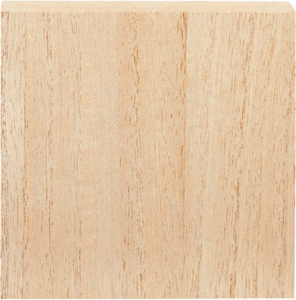 Unfinished MDF Wood Blocks for Crafts, 1 in Thick Wooden Square Blocks (4X4 In, 4 Pack) - WoodArtSupply