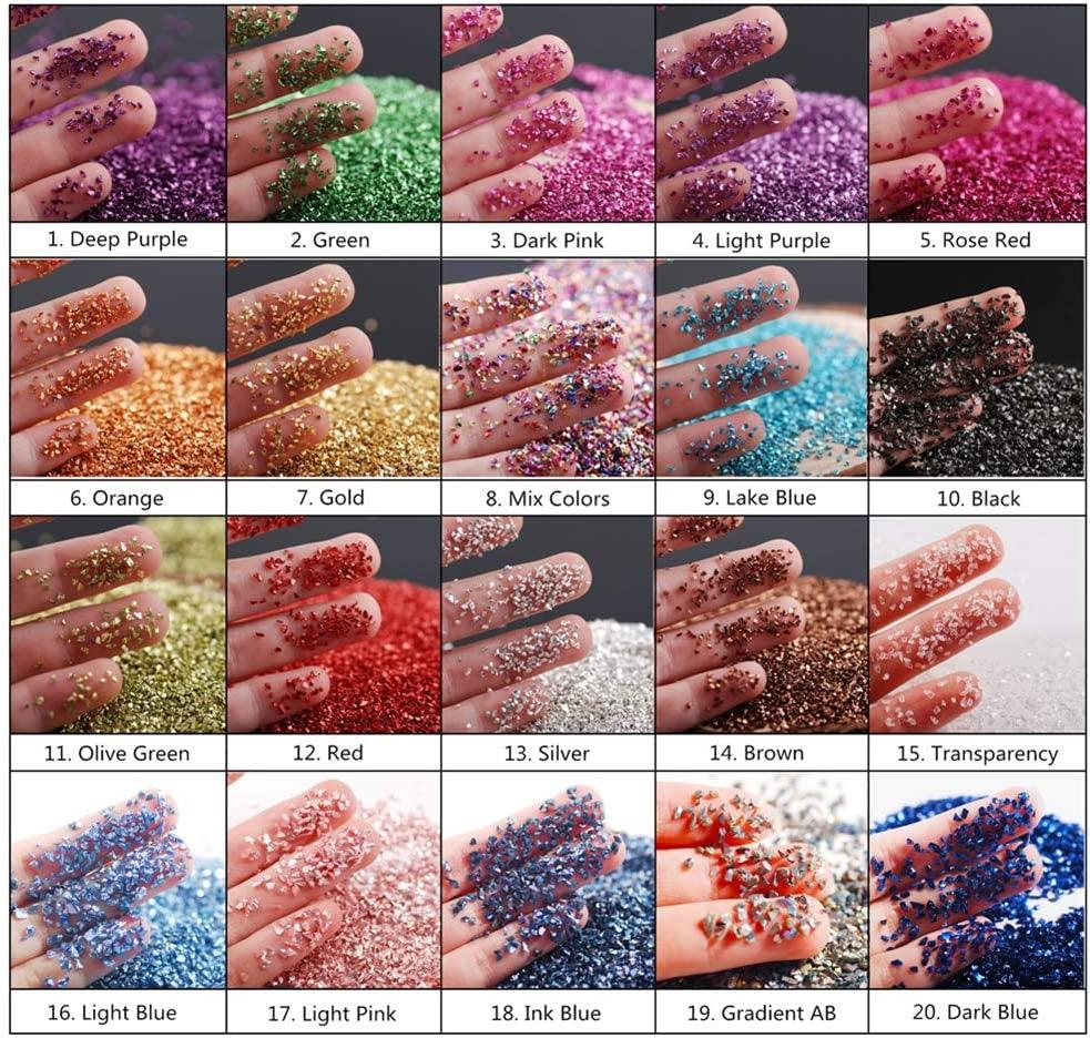 Crushed Glass Irregular Metallic Chips Sprinkles Chunky Glitter Multicolor 100G 2-4Mm for Nail Arts Craft DIY Vase Filler Epoxy Resin Mold Scrapbooking Jewelry Making Decoration (Multicolor, 2-4Mm) - WoodArtSupply