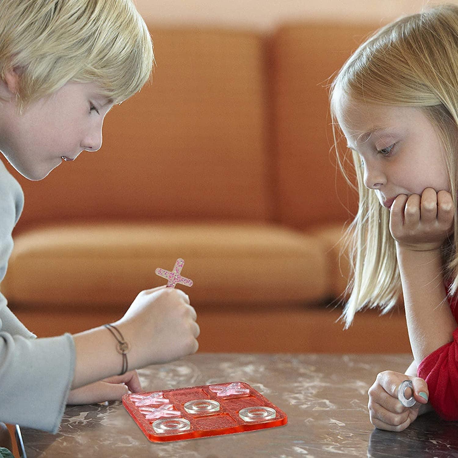 Tic Tac Toe Resin Mold with 5 Chess Pieces Molds, X O Board Game Silicone Molds for Resin Casting,Diy Tabletop Board Game WoodArtSupply