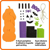 Create Your Own Halloween Pumpkins - Set of 4 - Halloween Crafts for Kids Ages 4-8 - DIY Party Favors, Ornaments, Magnets and Décor WoodArtSupply