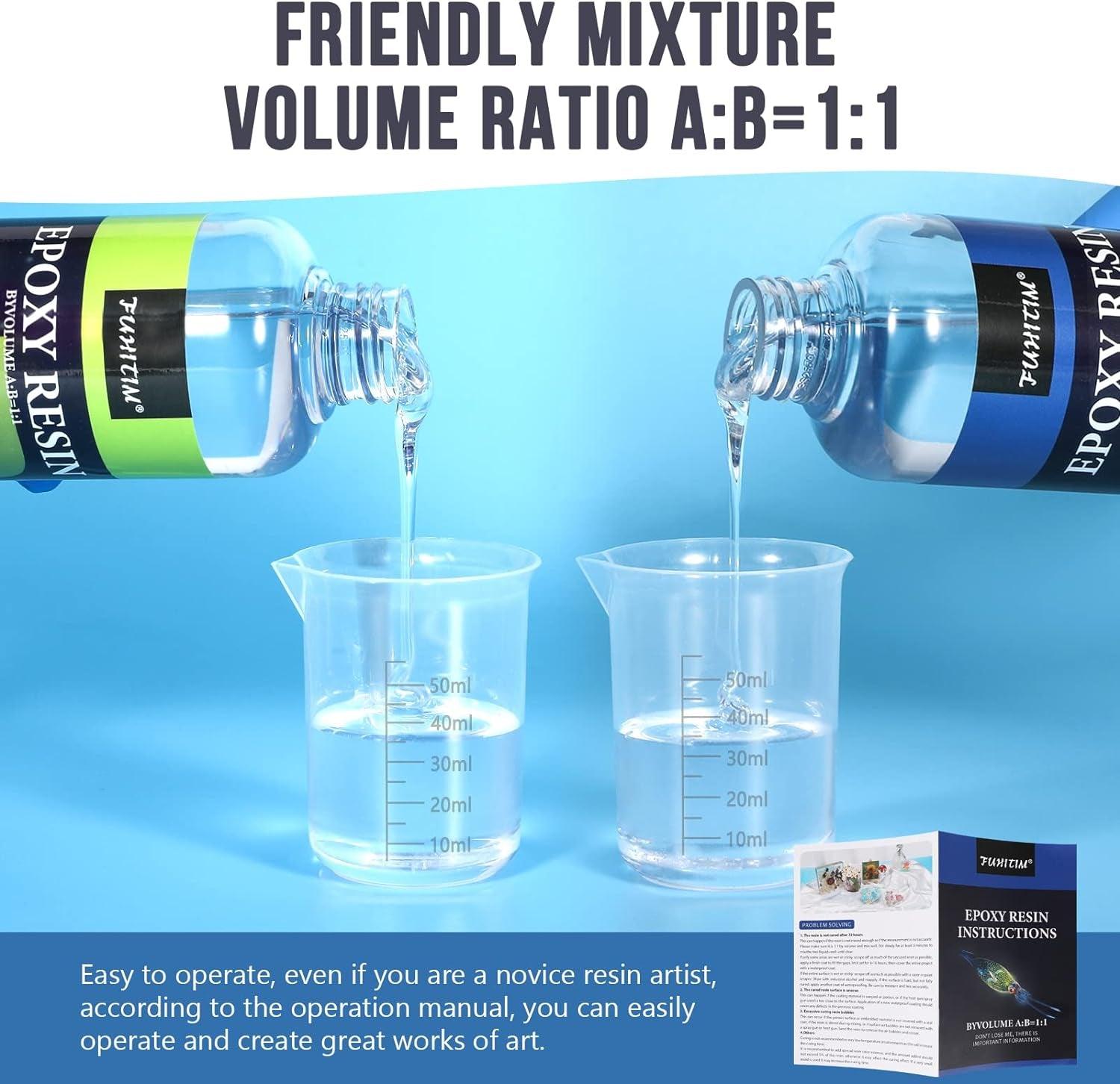 Epoxy Resin 16OZ - Crystal Clear Epoxy Resin Kit - Self-Leveling, High-Glossy, No Yellowing, No Bubbles Casting Resin Perfect for Crafts, Table Tops, WoodArtSupply