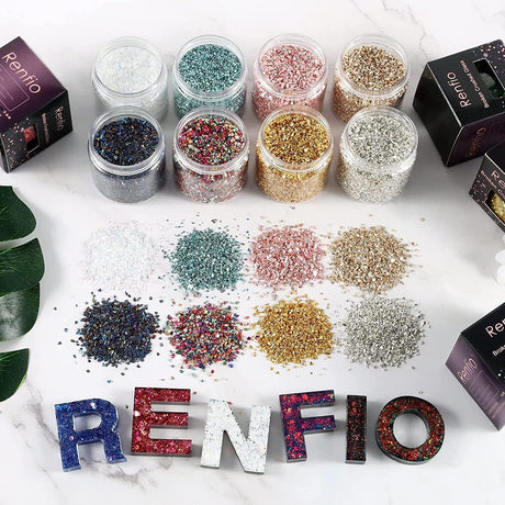 Broken Crushed Glass Glitter Shards Crush 2-4Mm Irregular Small Chunky Chips 3.5 Oz (100G) High Luster Craft Sequins Gravel for DIY Phone Case Geode WoodArtSupply