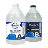 Promise Table Top 2-Part Epoxy Resin- 1 Gallon High Gloss (0.5 Gal Resin + 0.5 Gal Hardener) Transform Your DIY Projects with Crystal Clear Finish - WoodArtSupply