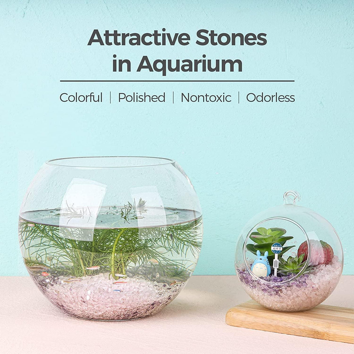 Tumbled Chips Stones Crushed Crystal Quartz 1 LB, Irregular Shaped Gravel Pebble Healing Stone, DIY Smoothed Rocks for Potted Plant,Resin Art,Vase WoodArtSupply