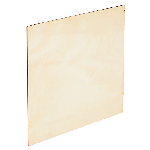 8 Pack Thin 8x8 Wood Squares for DIY Crafts, Unfinished 1/8 Inch Basswood Plywood for Laser Cutting, Wood Burning Bright Creations