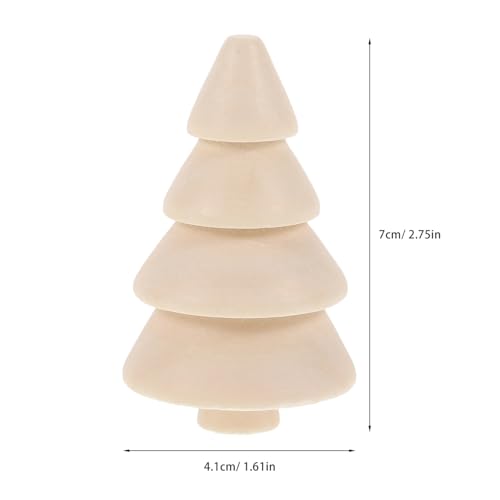 VILLCASE Unfinished Wood Christmas Tree 10Pcs Mini Wooden Xmas Tree Craft Blank Wooden Christmas Tree Acorns Farmhouse Wood Trees DIY Natural Rustic VILLCASE