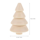 VILLCASE Unfinished Wood Christmas Tree 10Pcs Mini Wooden Xmas Tree Craft Blank Wooden Christmas Tree Acorns Farmhouse Wood Trees DIY Natural Rustic VILLCASE