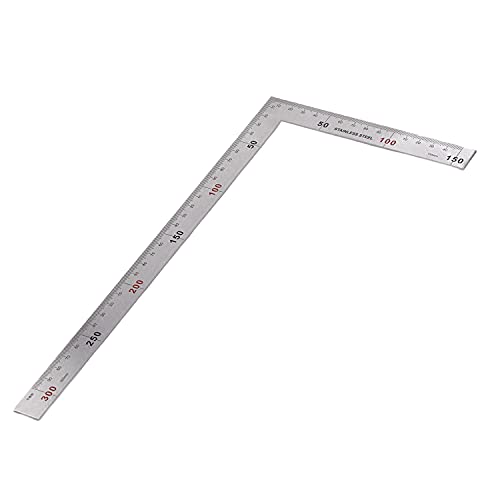 Auniwaig Right Angle Ruler, 150×300mm Stainless Steel L Shape Ruler, 90 Degree Square Tool, Framing Tools for Carpenters Auniwaig