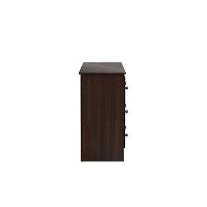 Prepac Fremont Bedroom Furniture: Espresso Double Dresser for Bedroom, 6-Drawer Wide Chest of Drawers, Traditional Bedroom Dresser, EDC-6330-V, 59"W - WoodArtSupply