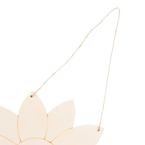 hobbyhub 5 PCS Sunflower Wooden Cutout Signs, Unfinished Wooden Signs Wood Sunflower Door Hangers 3mm for DIY Craft, Home Decoration, Welcome Signs hobbyhub