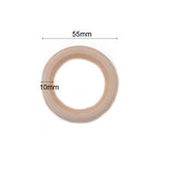 30 Pcs Wooden Rings for Craft, 55mm/2.2inch, Natural Wood Rings for Macrame Pendant Connectors,Jewelry Making, Decor DIY Craft Modpion