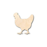 Unfinished Wood Hen Chicken Shape - Farm Animal - Craft - up to 24" DIY 7" / 1/8" 24 Hour Crafts