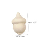VILLCASE 60 pcs Woody Acorn Unfinished Wood Toys peg Dolls Acorns Wood Acorn Toy Mini Acorn Toys Unfinished Wood Crafts Home Supplies Wood Toys for VILLCASE