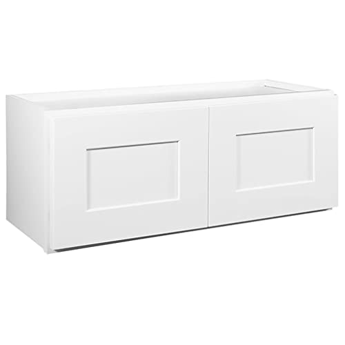 Design House Brookings Unassembled Shaker Wall Kitchen Cabinet, 30x12x12, White Design House