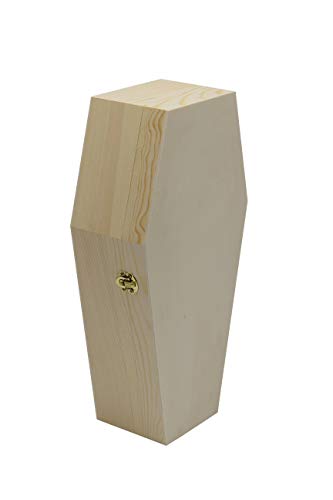 Creative Hobbies Large 12 Inch Halloween Coffin Box, Fillable Hinged Box for Halloween Décor, Party Favor, Goth, Decoration, Coffin Ring Box, Pet Creative Hobbies