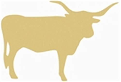 Longhorn Cow Cutout Unfinished Wood Country Decor Farm Cow Door Hanger MDF Shape Canvas Style 1 (24") Diverse Woodworking