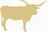 Longhorn Cow Cutout Unfinished Wood Country Decor Farm Cow Door Hanger MDF Shape Canvas Style 1 (24") Diverse Woodworking