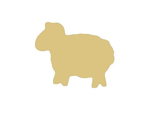 Toy Sheep Cutout Unfinished Wood Play Lamb Wool Farm Ranch Decor MDF Shape Canvas Style 1 (6") - WoodArtSupply