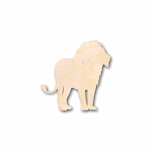 Unfinished Wood African Lion Silhouette - Craft- up to 24" DIY 10" / 3/4" - WoodArtSupply