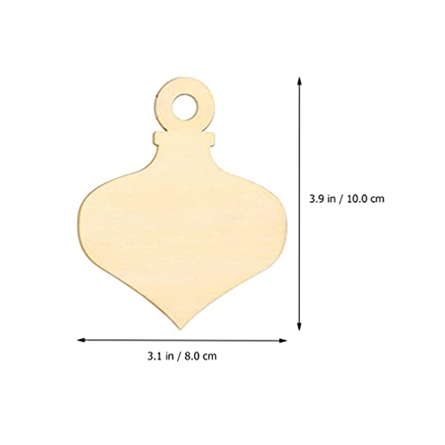 VOSAREA 50pcs Wooden Sign Pendant Ornaments for Gifts Unfinished Wood Cutouts Wood Heart Embellishments Heart Wood Cutout Natural Wood Slices Hanging VOSAREA