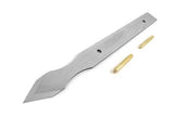 Mikov V2003014 Unhandled Thin Blade Dual Bevel Marking Knife Kit with Finger Indents 0.060 Inch Thick Blade 1/2 Inch Wide 5-7/8 Inch Long Stainless Mikov