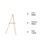 Falling in Art 65" A-Frame Tripod Easel Stand, Wooden Display Easel with Adjustable Canvas Holder, Floor Easel for Wedding Signs, Posters, Paintings, Falling in Art