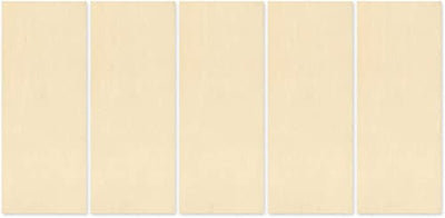 Natural Unpainted DIY Crafts - Wood Craft Slats - Set of 5 (2 x 5 Inches)