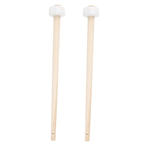 SUPVOX 2pcs Gong Hammer Music Accessories Electronic Accessories Electronic Drum Sticks Goner Striker Rubber-head Gong Mallets 5a Wood Pin Small - WoodArtSupply