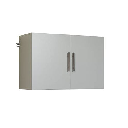 Prepac HangUps Upper Storage Cabinet - Elegant and Spacious Wall Cabinets to Maximize Your Storage, 36" Size, Classic Light Gray Finish