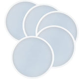 5Pcs Round Shape Epoxy Mold DIY Resin Casting Round Base Coaster Silicone Mold, Medium Size 4 inch QTTLLI