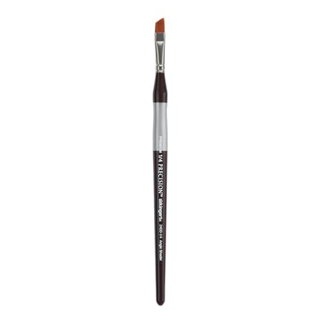 KINGART Premium Precision 2400-1/4 Angular Shader Series Artist Brush, Synthetic Amber Taklon, Short Ergonomic Comfort Handle, for Acrylic, Oil and KINGART