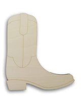 Unpainted Cowboy Boot Wood Shape Decor - 7.88 x 6.81 Inches - for Arts and Crafts Woodpile Fun!