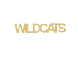 Word Wildcats Cutout Unfinished Wood Sports Decor Home Decor Door Hanger MDF Shape Canvas Style 1 (6") Diverse Woodworking