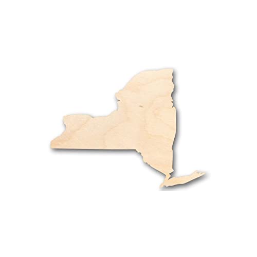 Unfinished Wood New York Shape - State - Craft - up to 24" DIY 24" / 1/4" - WoodArtSupply