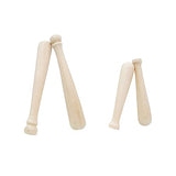 UUYYEO 20 Pcs Unfinished Mini Wooden Baseball Bats Unpainted Baseball Bat Beads for Keychains DIY Craft Projects UUYYEO