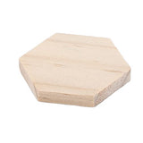 25Pcs Unfinished Hexagon Wood Pieces Blank 38mm/1.5inch Wood Shape Slices Wooden Cutouts Slices for DIY Decorations Crafts HERCHR