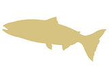 King Salmon Cutout Unfinished Wood Fisherman's Decor Lake House Summer Fishing MDF Shaped Canvas Style 1 Diverse Woodworking