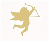 Cupid Cutout Unfinished Wood Valentine's Day Holiday Special Occasion Door Hanger MDF Shape Canvas Style 1 Diverse Woodworking