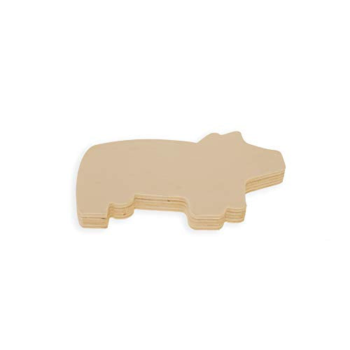 Unfinished Wooden Pig Shape Cutout DIY Craft 5.5 Inches BestPysanky