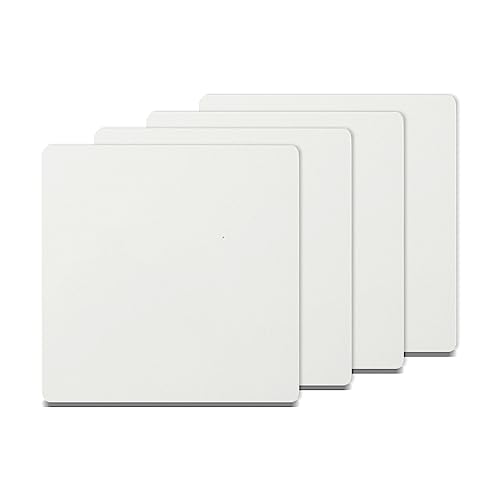 PYD Life 4 Pack Sublimation Photo Frame Home Decor Blanks 8" x 8" Square 0.6 Inch Thickness MDF Hardboard White Wall Hanging with Stand for Heat - WoodArtSupply