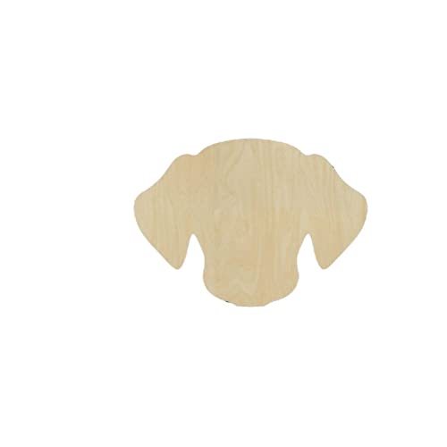 Dog Face Puppy Wood Craft Unfinished Wooden Cutout Art DIY Wood Signs Inspirational Wall Plaque Classic Wood Wall Hanging Decor for Home Laundry Room - WoodArtSupply