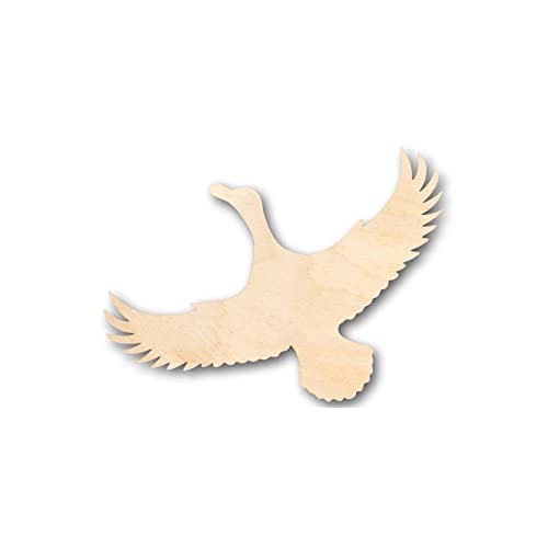 Unfinished Wood Flying Duck Shape - Animal - Wildlife - Craft - up to 24" DIY 4" / 1/8" - WoodArtSupply