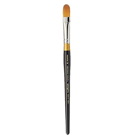 KINGART Premium Original Gold 9500-14 Filbert Series Artist Brush, Golden Taklon Synthetic Hair, Short Handle, for Acrylic, Watercolor, Oil and KINGART