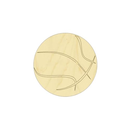 Basket Ball Wood Craft Unfinished Wooden Cutout Art DIY Wood Sign Inspirational Farmhouse Wall Plaque Rustic Home Decor for Bedroom Living Room WoodArtSupply