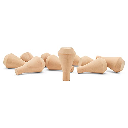 Unfinished Wood Craft Smokestacks, 2-1/4 Inch Unfinished Wood Train Part for Crafts, Pack of 6 Small Wooden Smokestacks by Woodpeckers Woodpeckers