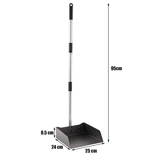 Yangbaga Dust Pans with Long Handle - 39” Heavy Duty Metal Upright Dustpan - Long Handled Stand Up Dustpans - Best Dustpans for Yangbaga