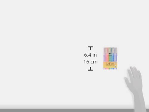 Uchida Of America 4300-10C 10-Piece 0.3 Point Size Le Pen Drawing Pen Set, Blue, Orange, Lavender, Pink, Light Blue Uchida of America