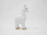 Selsela Llama Figurine Statue Alpaca Miniature Small Animal Party Decor Wood Art Sculpture Selsela