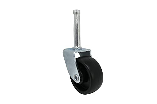 Shepherd Hardware 9557 1-1/4-Inch Plastic Stem Casters, 4-Pack , Black - WoodArtSupply